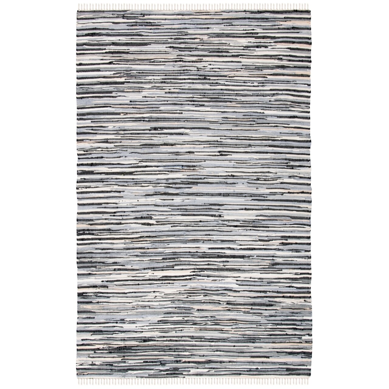 Safavieh Rag Rug Rar129Q Handwoven Black / Multi Rug Area Rug Carpet